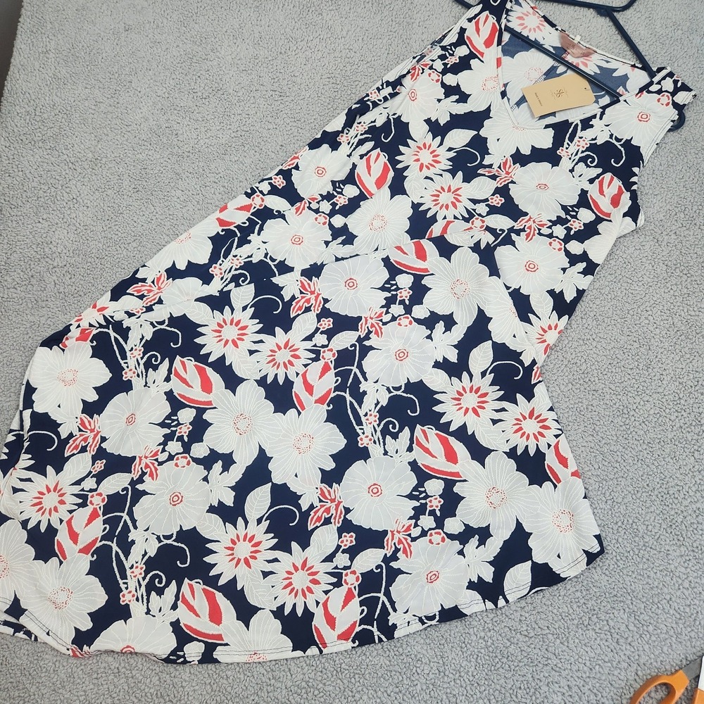 Red White Blue SJS 1X Dress 4th Of July Patriotic Sleeveless